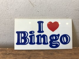Vtg I Heart Bingo Plastic Magnet I Love Bingo Good Luck Charm Fridge Decor 2.75&quot; - £11.01 GBP