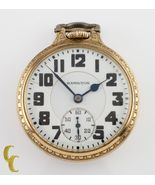 Hamilton Cara Abierta Oro Llenado Antiguo Bolsillo Reloj Grado 992E Tama... - $19,299.00 MXN