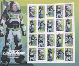 Buzz Lightyear Go Beyond From Infinity to Forever USPS Forever Stamp Sheet 2022 - £16.04 GBP