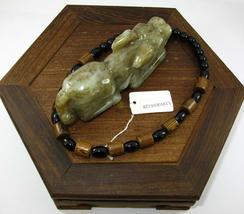 3.2&quot; China Certified Nature Hetian Nephrite Jade Wealth Pixiu Hand Carved Pendan - £134.26 GBP