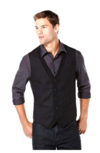 New Perry Ellis Men&#39;s Travel Luxe Suit Vest Navy XL - £36.98 GBP