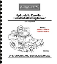 Cub Cadet Zero Turn Z-Force 44 &amp; 50 Service Manual - $16.82