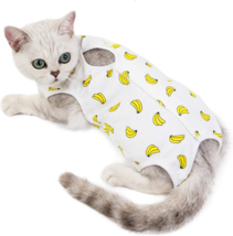 Cat Surgical Recovery Suit,After Surgery Wear, Pajama Suit,Banana Color - $6.90