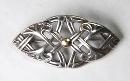 Steve Stamas Sterling Silver Pin Brooch Celtic Knot Art Nouveau - £43.58 GBP