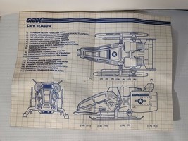 1985 Gi Joe Ciel Hawk Véhicule Bleus Instructions - $164.88 MXN