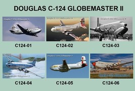 6 Different Douglas C-124 Globemaster II Warplane Magnets - $100.00