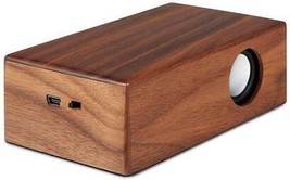 Dark Walnut Color Aolyty Portable Magic Wooden Speaker Stereo Induction Usb - £33.56 GBP