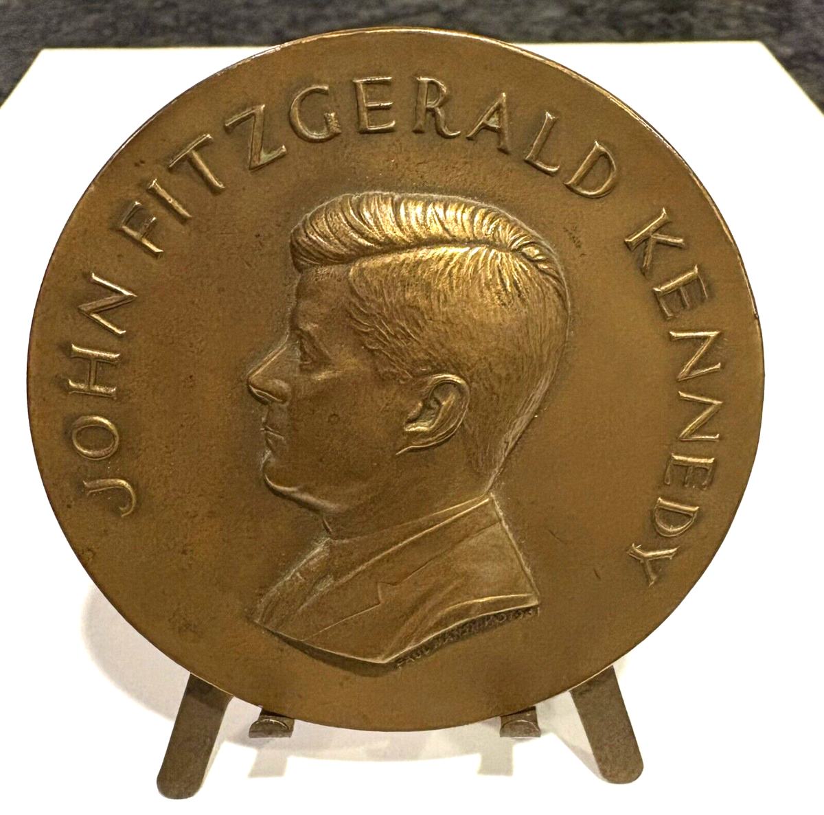Medallic Art Co John Fitzgerald Kennedy JFK Bronze 70mm Inaugural Medal - $28.49
