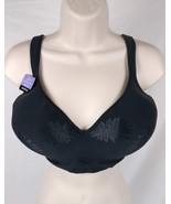 Bali &quot;Beauty by Bali&quot; Wirefree Soft Band Black Bra Size 42DD Wide Straps - £14.82 GBP