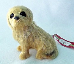 Golden Yellow Maltese Dog Blonde Christmas Ornament Puppy Hair NEW Realistic - £7.81 GBP