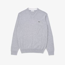 Lacoste V-Ausschnitt Baumwollpullover HERREN Verschiedene Größen Heather... - $38.99