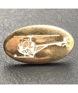 Helicopter Pin Gold Tone White Enamel Vintage By ADSCO - $12.95