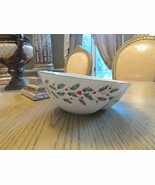LENOX CHINA DIVIDED ANGLED SERVING BOWL AMERICAN BY DESIGN 8.75&quot; HOLLY &amp;... - $33.49 CAD