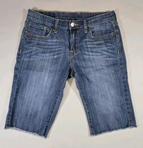 Lucky Brand woman’s  2/26 Sweet N Low raw hem blue Denim Bermuda Shorts - €11,94 EUR