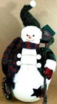 Snowman With Birdhouse on a Stick 18 1/2&quot; x 9 1/2&quot; - £13.28 GBP