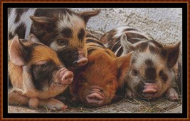 Baby Animals - Piglets ~~ counted cross stitch pattern PDF - £15.65 GBP