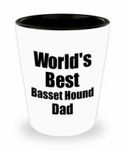 Basset Hound Dad Shot Glass Worlds Best Dog Lover Funny Gift For Pet Owner Liquo - £10.26 GBP