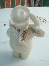 Lenox Christmas Jolly Snowman figurine NIB around 7 " NIB ivory - £35.05 GBP