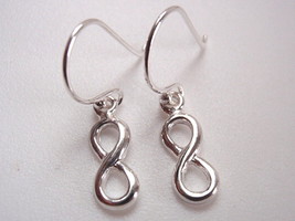 Very Small Infinity Symbol Earrings 925 Sterling Silver Corona Sun Jewelry - $10.79