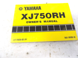 1981 Yamaha XJ750RH Owners Manual Original - $389.22 MXN