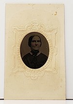 Gem Tintype Photo JH. HOPE&#39;S 1860s Baltimore Md Old Woman Tinted Photograph TT03 - £6.34 GBP