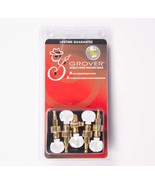 Grover 124G5 Geared Banjo Pegs. Set of 5, Gold Square Pearloid buttons - £167.32 GBP