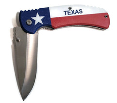 TEXAS Spring Assisted Pocket Knife 4.5&quot; Closed Stainless Steel Blade &amp; Handle #2 - £19.61 GBP