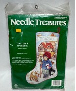 Needle Treasures Christmas Stocking Kit Tiny Tim&#39;s 00853 11X19 Wool Crew... - $40.49