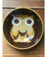 Small Shades of Brown Ceramic Bowl w Cute Owl – 1.5 inches high x 4.75 i... - £7.56 GBP