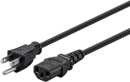 3-Prong Power Cord - 3 Feet - Black (6-Pack) NEMA 5-15P to IEC 60320 - €61,62 EUR