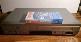 Sanyo DVW-7100 DVD VCR Combo VHS Recorder &amp; Sealed Maxell Tape Tested Wo... - £37.47 GBP