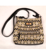 Relic Women&#39;s Black, Cream, Gray &amp; Yellow Canvas &amp; Faux Leather Crossbod... - $22.90 CAD