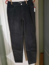 Route 66 Dk Gray Women Corduroy Stretch Pants Size27 Skinny Rise 8.5&quot; Inseam 29&quot; - £7.88 GBP