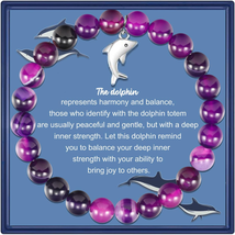Dolphin Lover Gift Dolphin Spirit Animal Gift Dolphin Charm Dolphin Bracelet Jew - £21.65 GBP