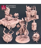 3D Printed STL Miniatures Witch Set 28mm - 32mm War Gaming D&amp;D - $13.75 CAD+