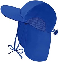 Baby Sun Protection Hat, Kids Summer Essentials Adjustable Hats (6M-2T,Blue) - £11.54 GBP