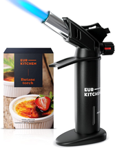 Premium Culinary Butane Torch with Gauge, Safety Lock, Adjustable Flame, Guard-  - £18.03 GBP