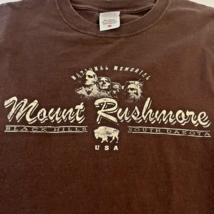 VIntage Anvil 90s T-Shirt Mount Rushmore Black Hills SD Brown Long Sleev... - $18.49