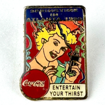 Vintage '99 Springtime in Atlanta Coca-Cola Entertain Your Thirst Lapel Pin RARE - $19.79