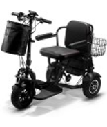 MotoTec Folding Mobility Electric Trike 48v 1000w Dual Motor Lithium Black - $22,118.12 MXN
