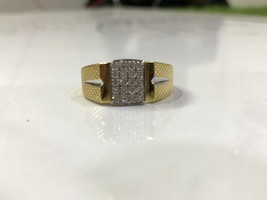 Supreme white natural diamonds engagement men ring in 18k hallmarked gold - £1,480.85 GBP
