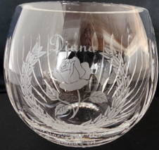 Stuart Crystal Diana Princess Wales Commemorative Candle Holder Rose Bowl Vase - £29.72 GBP