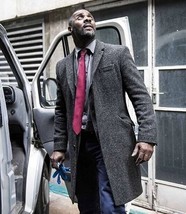 Idris Elba Charcoal Gray Trench Long Coat - £117.16 GBP