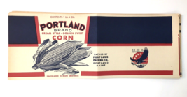 Vtg Portland Brand Cream Corn Can Label WWII Eagle Emblem Maine USA Lot ... - £14.10 GBP