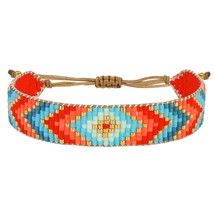 Imported From Japan Colorful Bracelet Women Handmade Seed Beads Friends Friendsh - £23.34 GBP