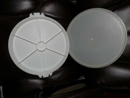 Vintage Tupperware #405-9 Divided Party Susan Serving Tray TupperSeal Li... - $27.60