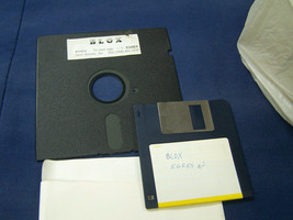 vintage BLOX video game 5.25 floppy disc software egres GM256 DOS w 3.5 backup - £23.35 GBP