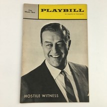 1966 Playbill The Music Box Theatre Present Ray Milland in Hostile Witness - £11.16 GBP