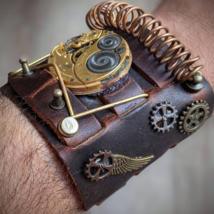 STEAMPUNK Gear Cuff, Vintage Watch Movement, Steampunk Bracelet, Custom Made in  - £111.11 GBP