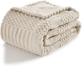 Lifein Beige Throw Blanket For Couch - Cozy Fleece Throw Blanket, Soft, Khaki). - $37.18